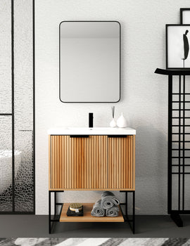 30 Inch Freestanding Bathroom Vanity With Resin Basin,30x18,(W99951318)