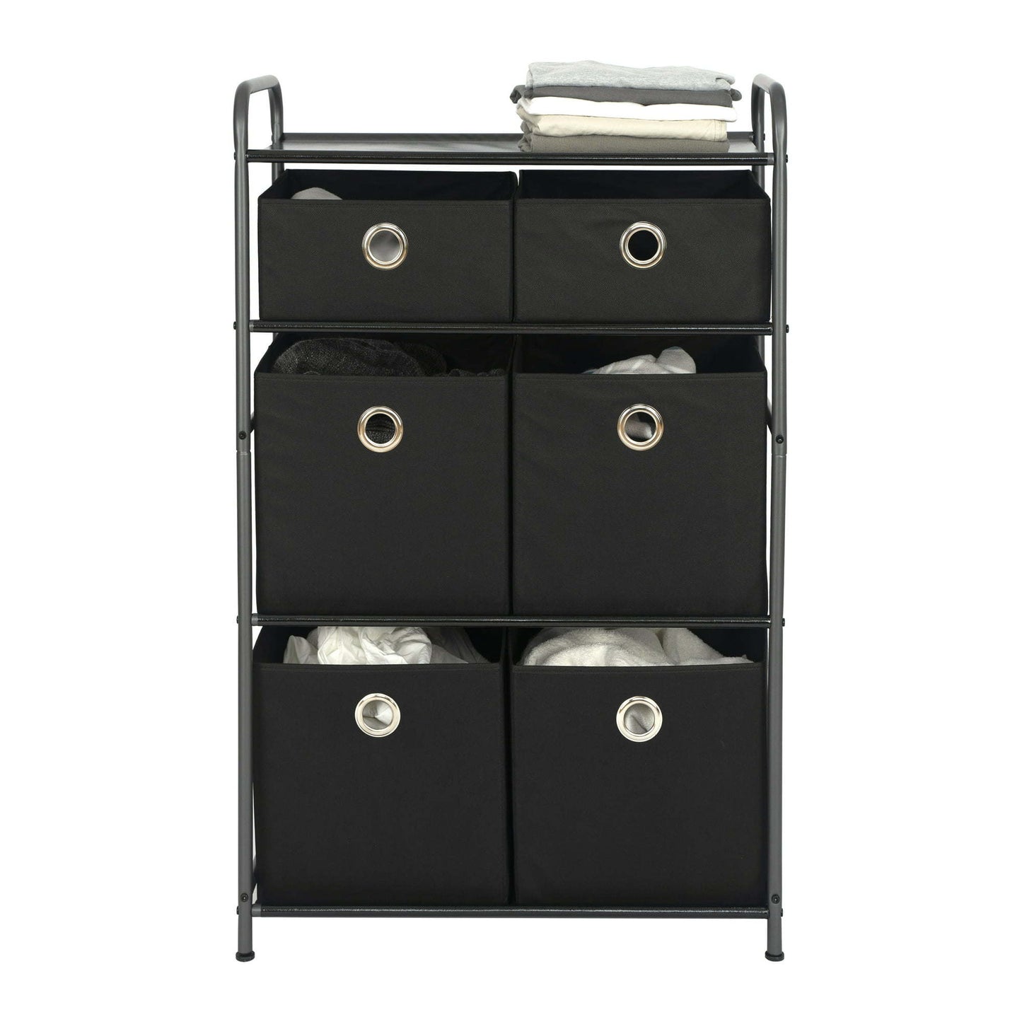 4-Shelf Unit Storage Shelves, Black Steel