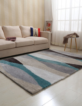 "Aria Collection" Soft Pile Hand Tufted Shag Area Rug