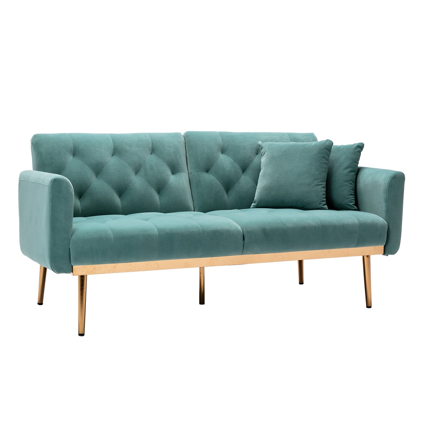 COOLMORE Velvet Sofa ; Accent sofa .loveseat sofa with metal feet