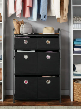 4-Shelf Unit Storage Shelves, Black Steel