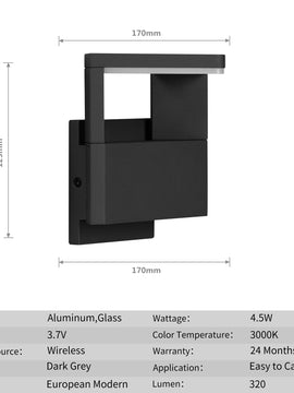 Inowel Wall Light Outdoor LED Wall Mount Lamp Modern Wall Mount Sconce Lantern Fixture for Porch Front Door 2113