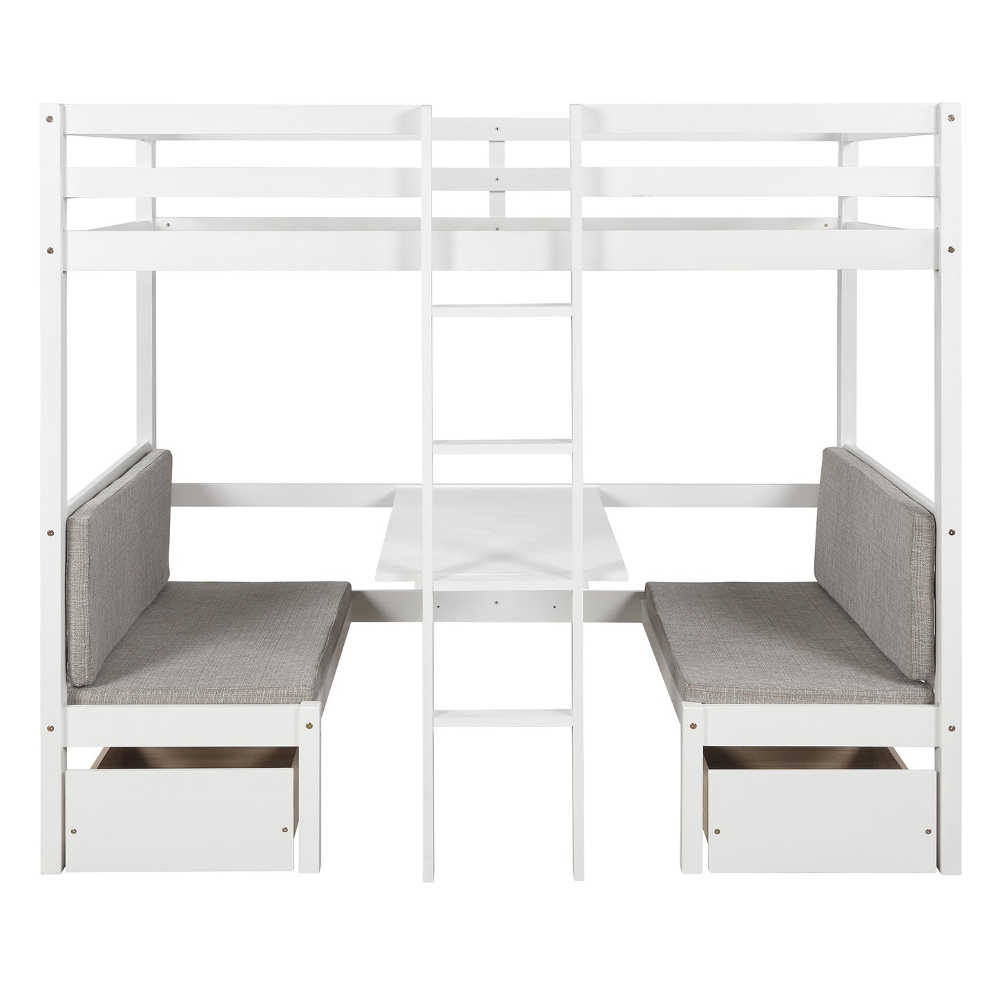 Functional Loft Bed (turn into upper bed and down desk; cushion sets are free)Twin Size