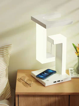 Creative Smartphone Wireless Charging Suspension Table Lamp Balance Lamp Floating For Home Bedroom