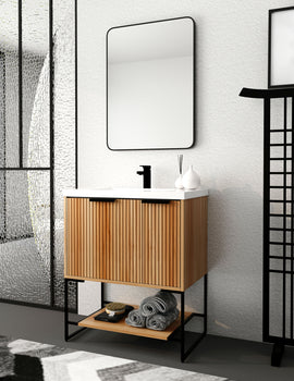 30 Inch Freestanding Bathroom Vanity With Resin Basin,30x18,(W99951318)