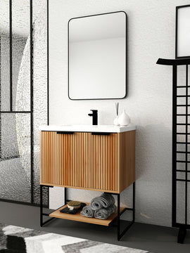 30 Inch Freestanding Bathroom Vanity With Resin Basin,30x18,(W99951318)