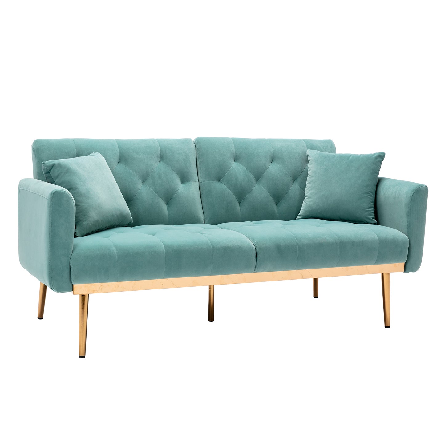 COOLMORE Velvet Sofa ; Accent sofa .loveseat sofa with metal feet