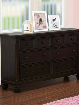 Glendale 6 Drawer Dresser Charcoal Brown