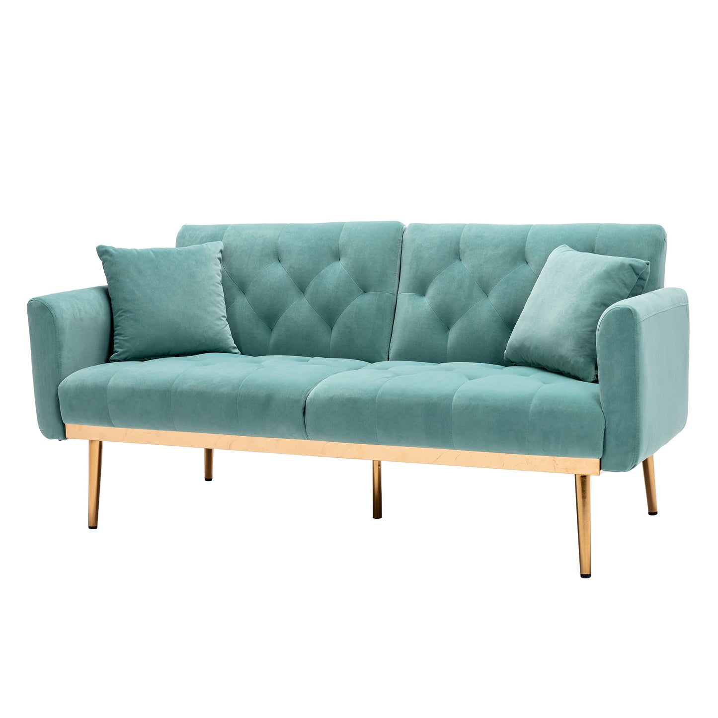 COOLMORE Velvet Sofa ; Accent sofa .loveseat sofa with metal feet