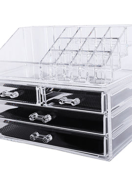 Makeup Jewelry Organizer Display Box Storage Drawers Cosmetics Space Saving