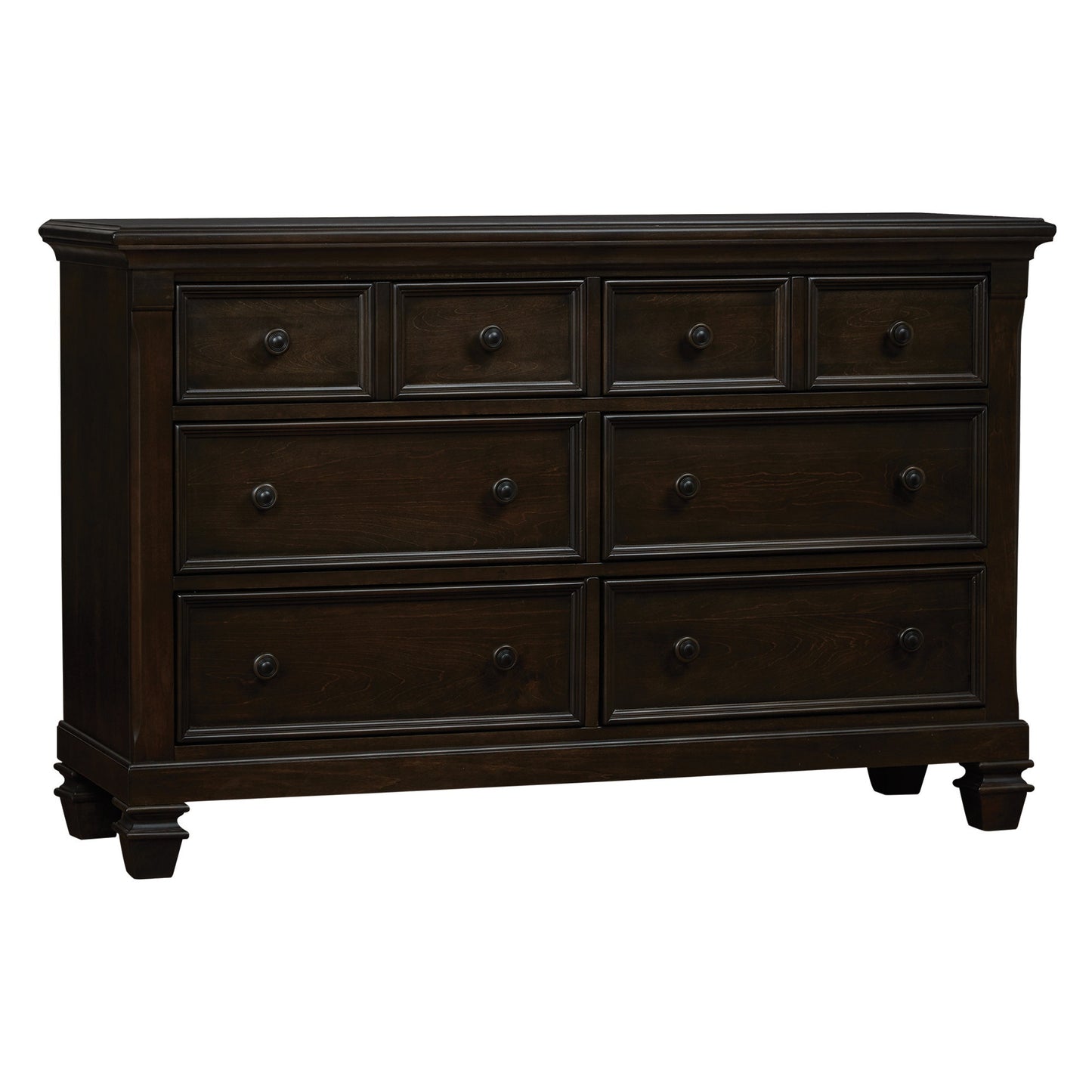 Glendale 6 Drawer Dresser Charcoal Brown