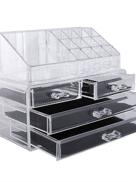 Makeup Jewelry Organizer Display Box Storage Drawers Cosmetics Space Saving