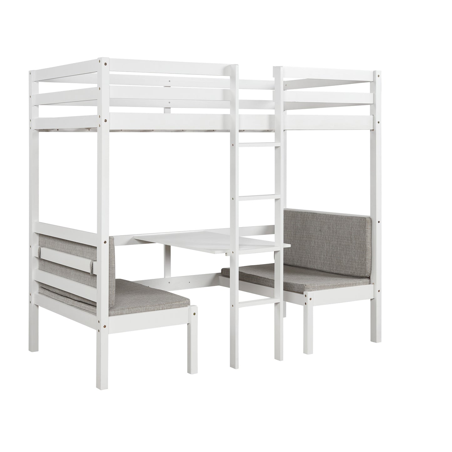 Functional Loft Bed (turn into upper bed and down desk; cushion sets are free)Twin Size